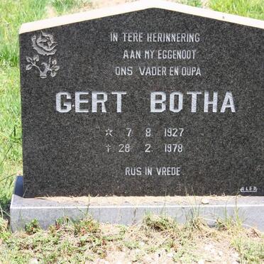BOTHA Gert 1927-1978