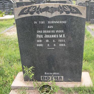 BOTHA Paul Johannes M.B. 1885-1963
