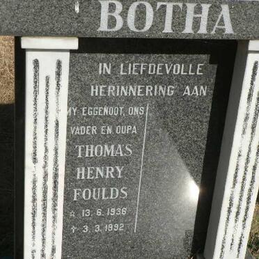 BOTHA Thomas Henry Foulds 1936-1992