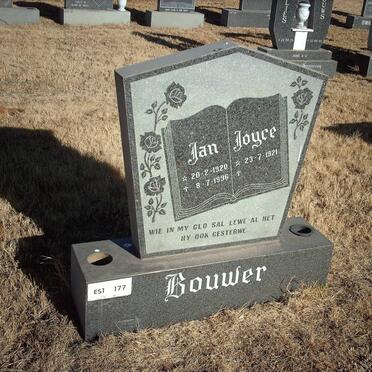 BOUWER Jan 1920-1996 &amp; Joyce 1921-