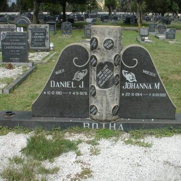 BOTHA Daniel J. 1910-1976 &amp; Johanna M. 1914-2000