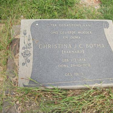 BOTHA Christina J.C. nee BARNARD 1878-1972