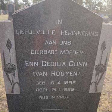 BOTHA Enn Cecilia Gunn nee VAN ROOYEN 1895-1969