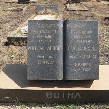 BOTHA Willem Jacobus 1904-1967 & Jessica Bingle FOULDS 1908-1985