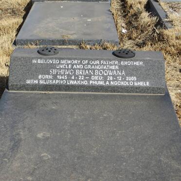 BOQWANA Siphiwo Brian 1945-2005