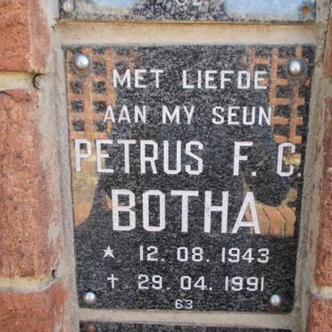 BOTHA Petrus F.C. 1943-1991