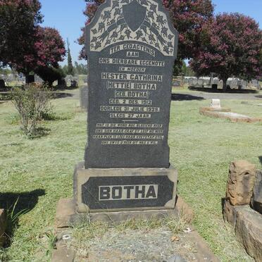 BOTHA Hester Cathrina nee BOTHA 1912-1939