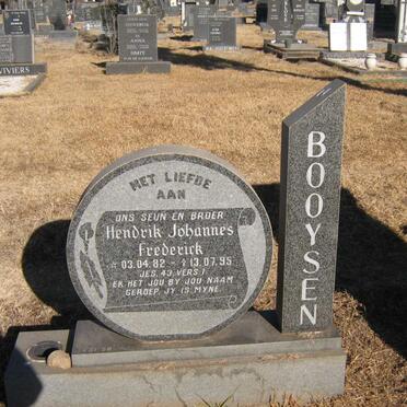 BOOYSEN Hendrik Johannes Frederick 1982-1995