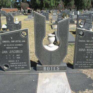 BOTES Jan Jacobus 1927-1992 &amp; Anna Margaretha BLOM 1930-2010