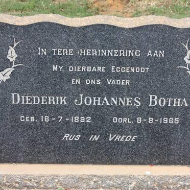 BOTHA Diederik Johannes 1892-1965