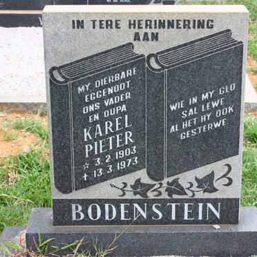 BODENSTEIN Karel Pieter 1903-1973