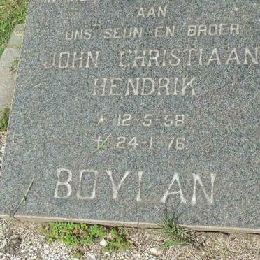BOYLAN John Christiaan Hendrik 1958-1976