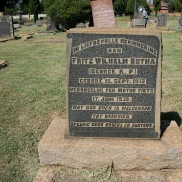 BOTHA Fritz Wilhelm 1912-1932