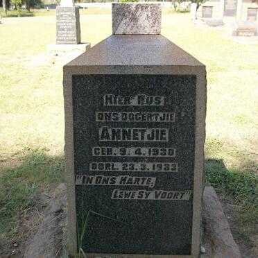 BORNMAN Annetjie 1930-1933