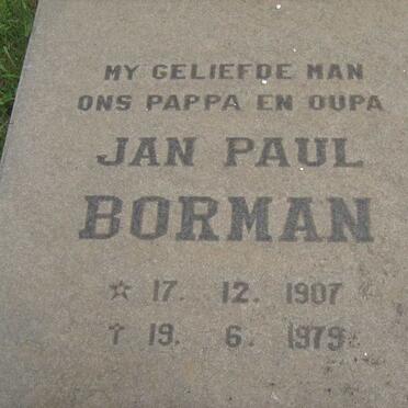 BORMAN Jan Paul 1907-1979