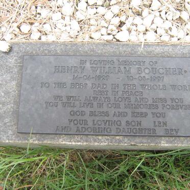 BOUCHER Henry William 1929-1997
