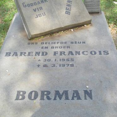 BORMAN Barend Francois 1955-1978