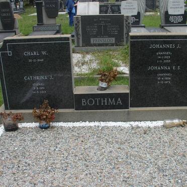 BOTHMA Johannes J. 1923-2003 &amp; Johanna E.S. 1924-1973