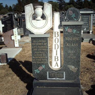 BODIBE Malose Klaas 1954-2004