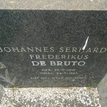 BRUTO Johannes Serhardus Frederikus, de 1910-1965