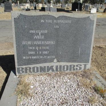 BRONKHORST Wilhelmina Hendrina 1936-1967