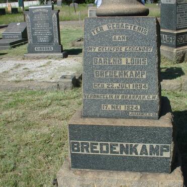 BREDENKAMP Barend Louis 1894-1924