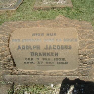 BRANKEN Adolph Jacobus 1926-1950