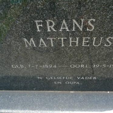 BREWIS Frans Mattheus 1894-1974
