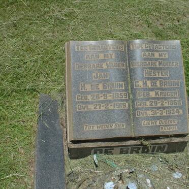 BRUIN Jan H., de 1859-1919 &amp; Hester C.H. KRUGER 1868-1934