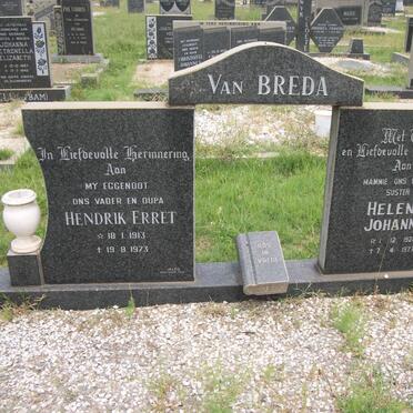 BREDA Hendrik Erret, van 1913-1973 &amp; Helena Johanna 1920-1977