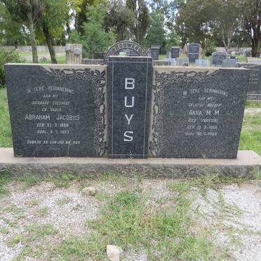 BUYS Abraham Jacobus 1889-1963 &amp; Anna M.M. VORSTER 1906-1984