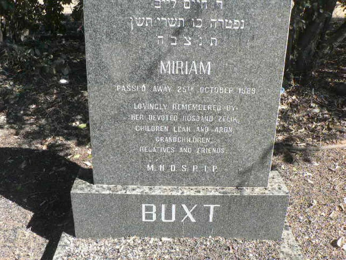 BUXT Miriam -1989