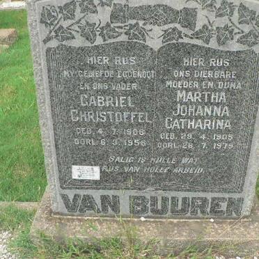 BUUREN Gabriel Christoffel, van 1906-1956 &amp; Martha Johanna Catharina 1905-1979 :: VAN BUUREN Freek 1937-2001