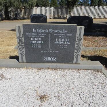 BUYS Diedrik Johannes 1917-1982 &amp; Elizabeth Magdalena 1914-1999