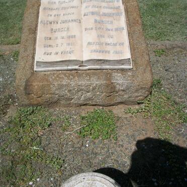 BURGER Alewyn Johannes 1888-1951 :: BURGER Antonie Josephus -1936