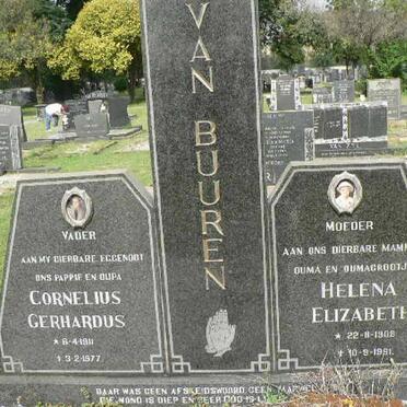 BUUREN Cornelius Gerhardus, van 1911-1977 &amp; Helena Elizabeth 1908-1991