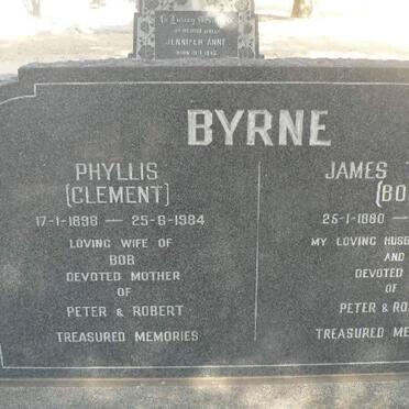 BYRNE James Thomas 1880-1960 &amp; Phyllis CLEMENT 1898-1984