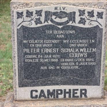 CAMPHER Pieter Ernest 1897-1958 :: GOUWS Schalk Willem 1926-1960