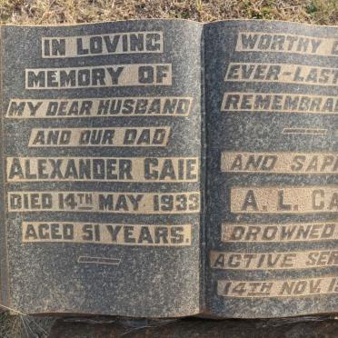 CAIE Alexander -1933 :: CAIE A.L. -1942