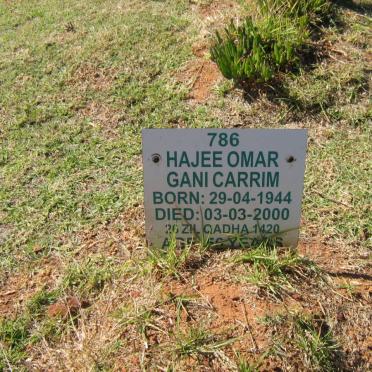 CARRIM Hajee Omar Gani 1944-2000