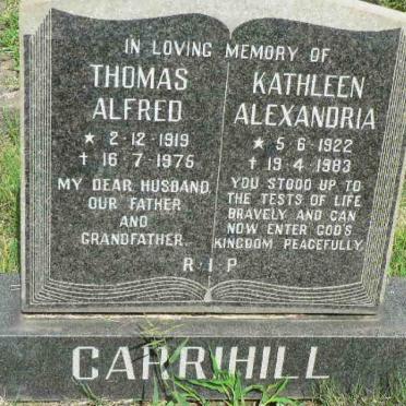 CARRIHILL Thomas Alfred 1919-1976 &amp; Kathleen Alexandria 1922-1983