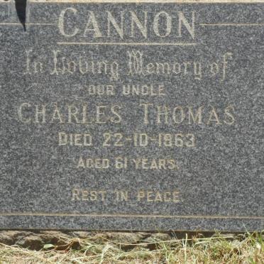 CANNON Charles Thomas -1963