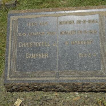 CAMPHER Christoffel J. 1894-1916
