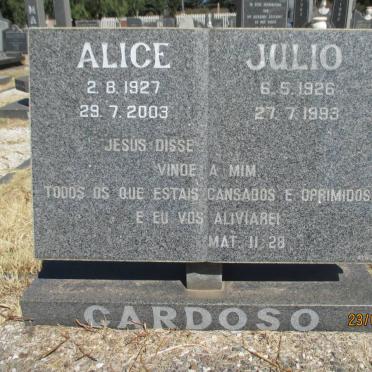 CARDOSO Julio 1926-1993 &amp; Alice 1927-2003