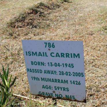 CARRIM Ismail 1945-2005