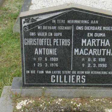 CILLIERS Christoffel Petrus Antonie 1909-1976 &amp; Martha Magarutha 1911-1996