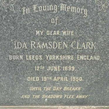 CLARK Ida Ramsden 1899-1950