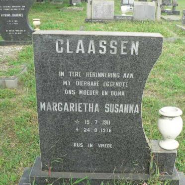 CLAASSEN Margarietha Susanna 1911-1976