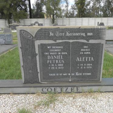 COETZEE Daniel Petrus 1889-1972 &amp; Aletta 1904-1979