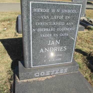 COETZEE Jan Andries 1918-1988